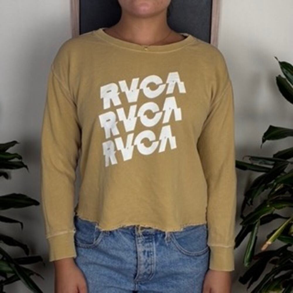 RVCA Distressed Beige Sweater